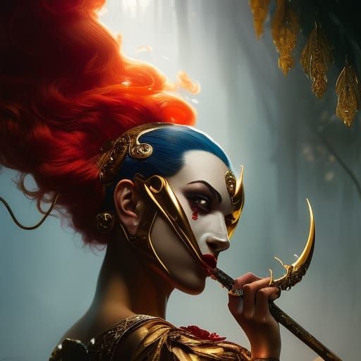Gorgeous Clown in Dark Fantasy Style