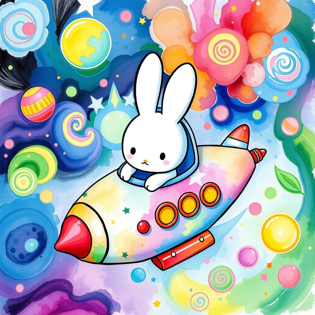 Miffy Bunny Spaceship