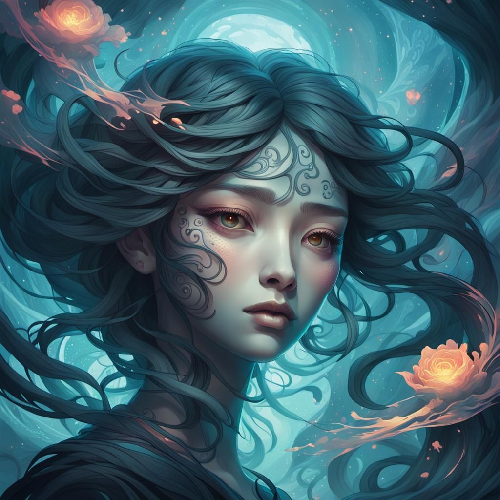 Mystical Being in Dark Fantasy Realm