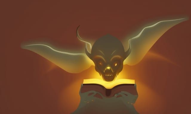 Ethereal Demon Summoning in Light Silhouette
