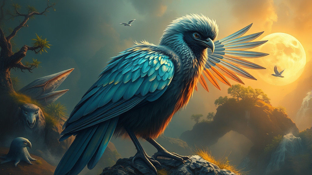 Majestic Kolyu Bird in Lush Landscape