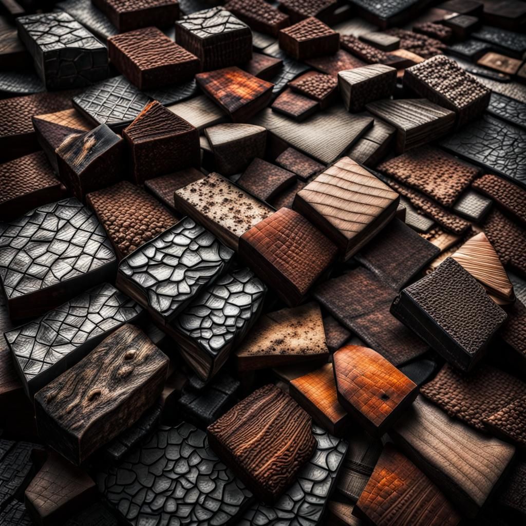 Hyperrealistic Patchwork of Textures in High Definition