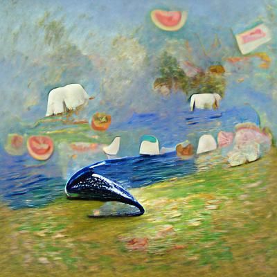 Impressionist Humpback Whale Breaching