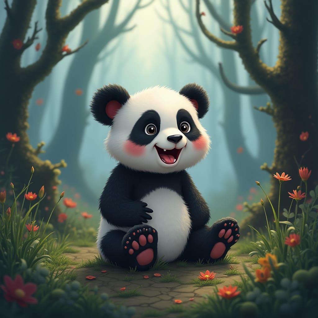 Cute Panda Survives Zombie Apocalypse