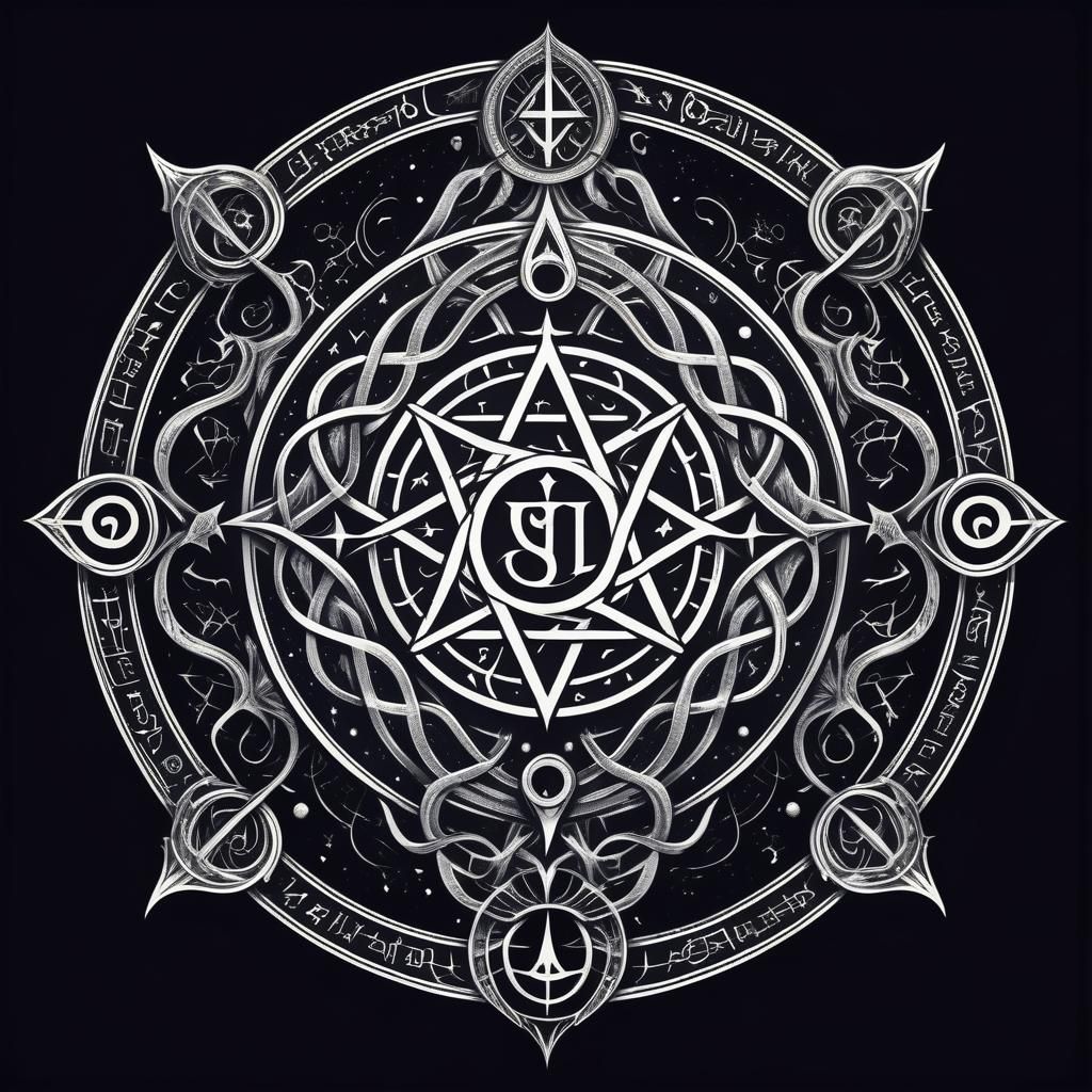 Ethereal Beauty Sigil: Occult Horror Design