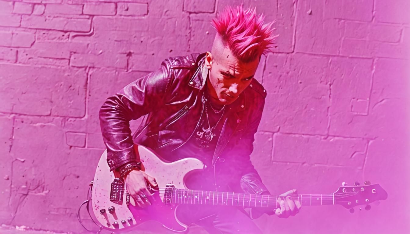 Punk Rock Musician Portrait in Urban Setting