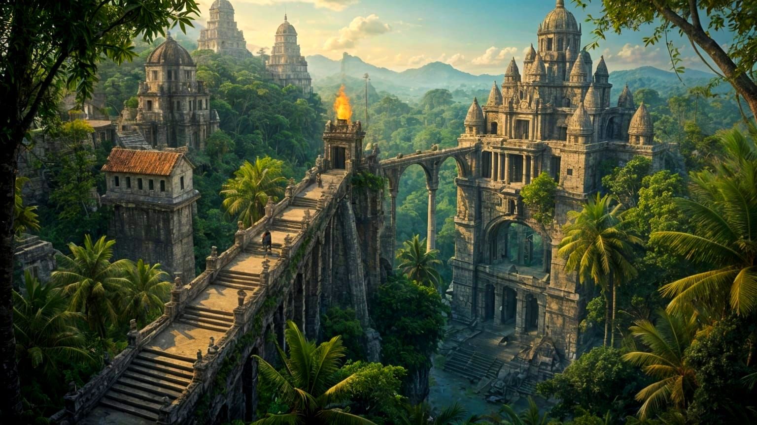 Lost Mayan City in Dense Jungle