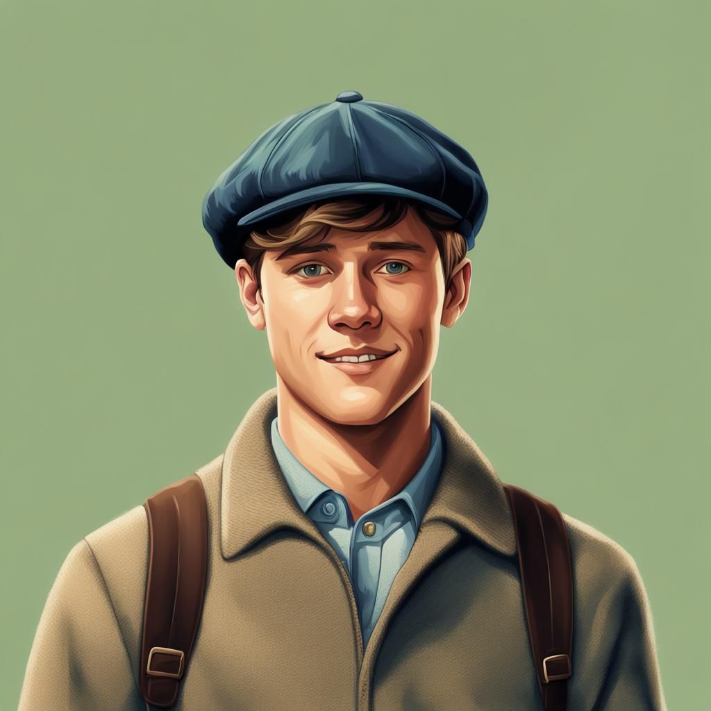 Portrait of a Young Man in Digital Art Style