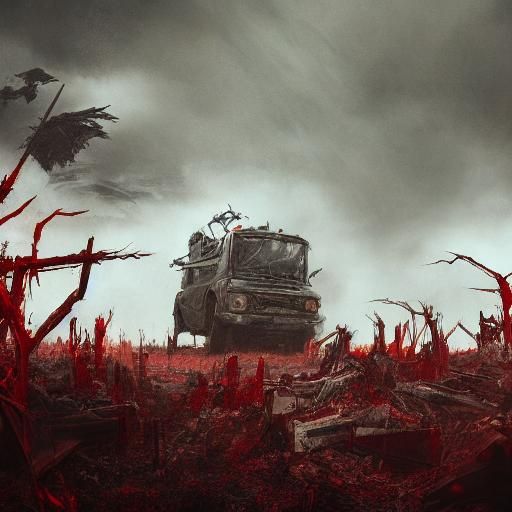 Death Metal Album Cover: War-Torn Battlefield