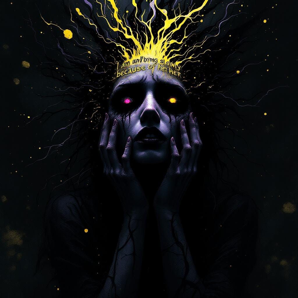 Tormented Shadow Figure in Dark Fantasy Style