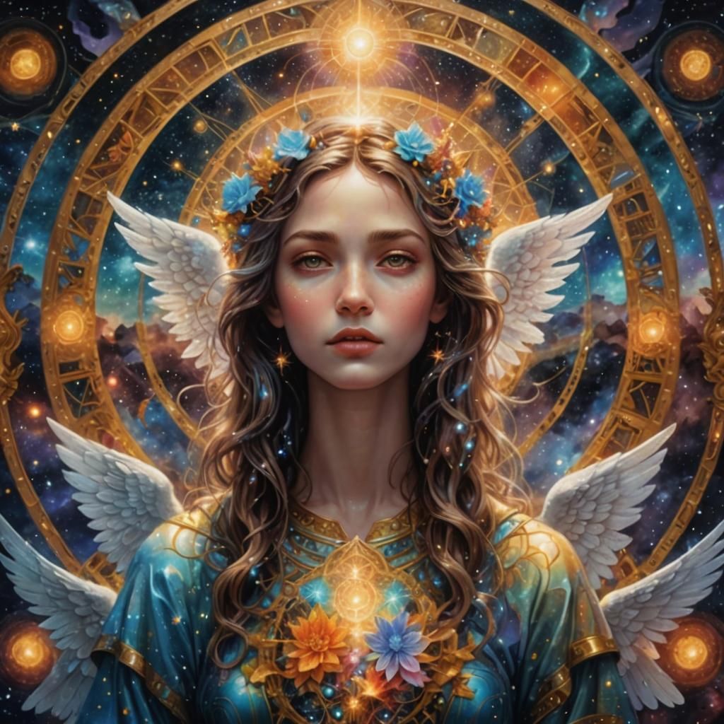 Angelic Contact: Holographic Astral Illustration