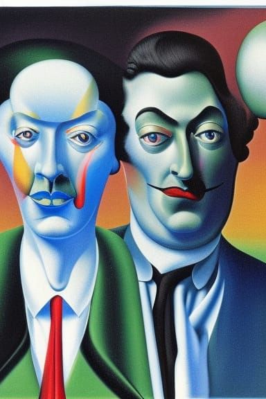 Surreal Portrait Inspired by Magritte and Dalí