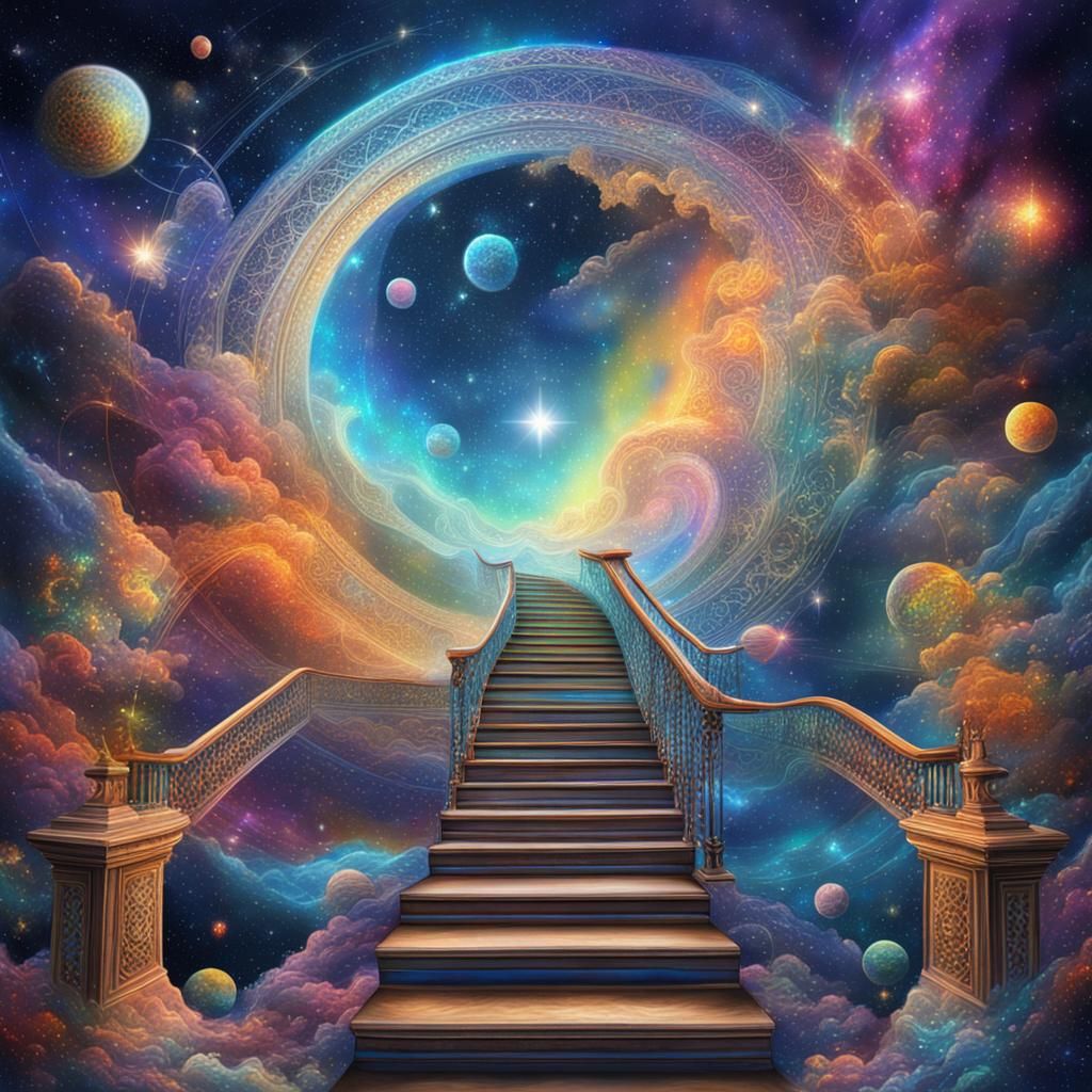 Astral Staircase to Heaven: Holographic Cosmic Art