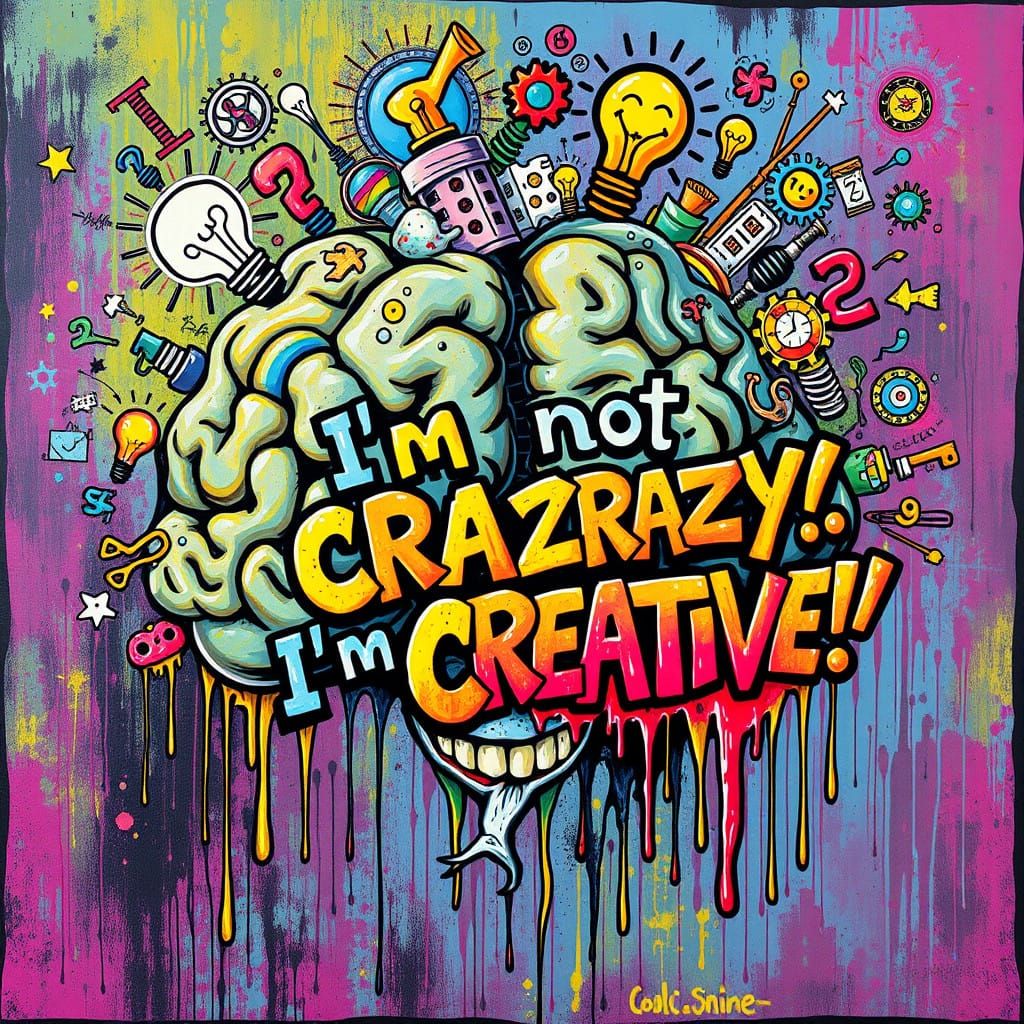 Vibrant Brain Embodies Creative Genius