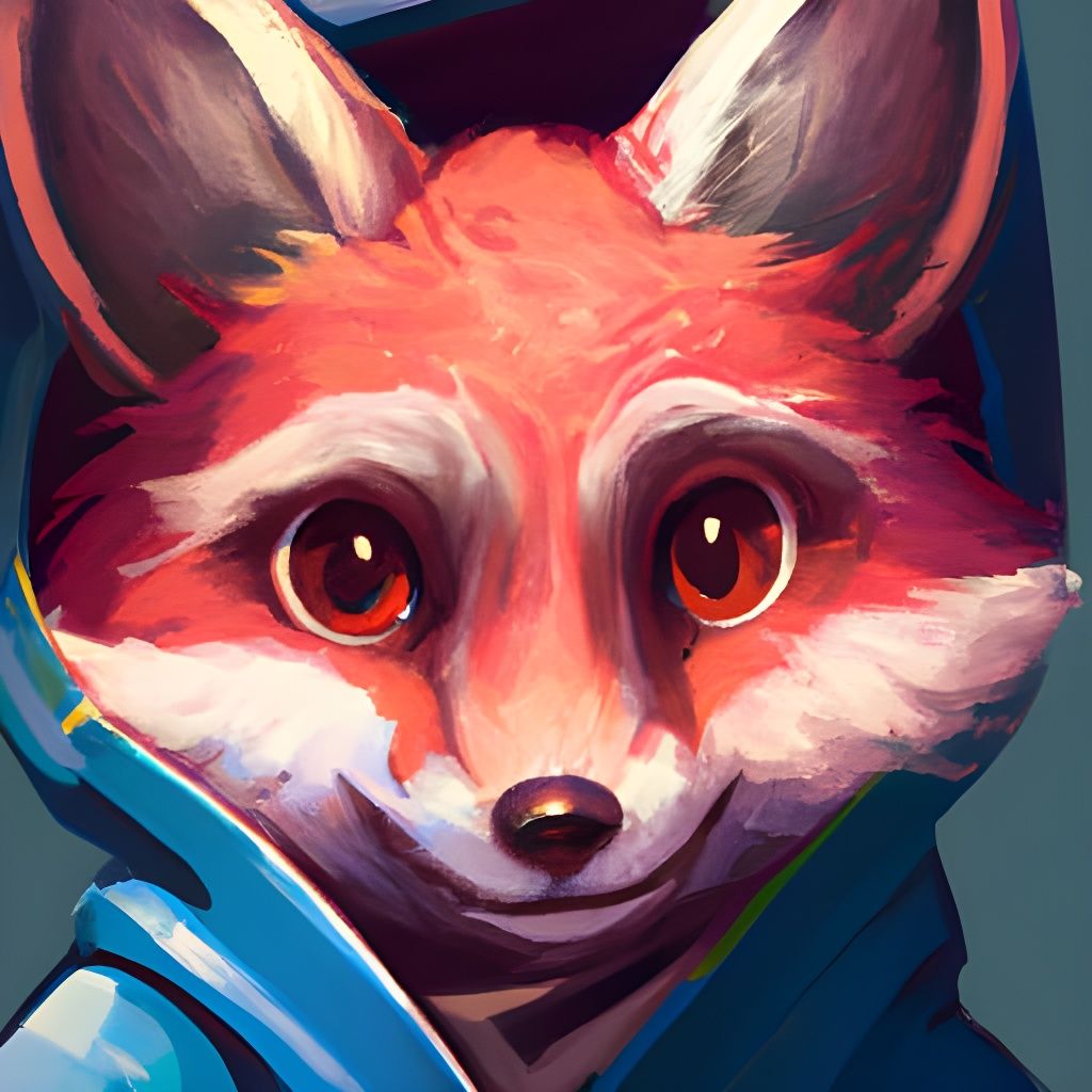 Adorable Fox in a Hoodie