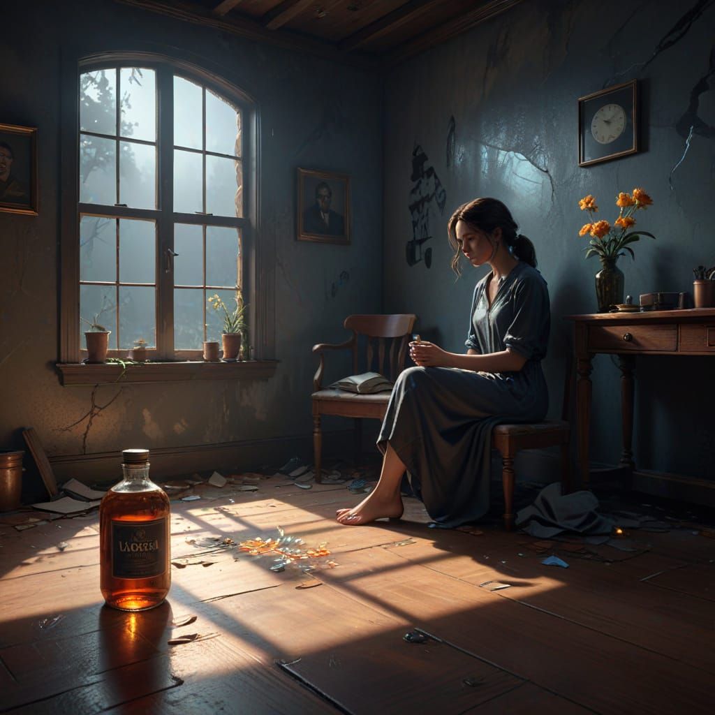 A Young Woman Finds Hope in the Shadows of Trauma