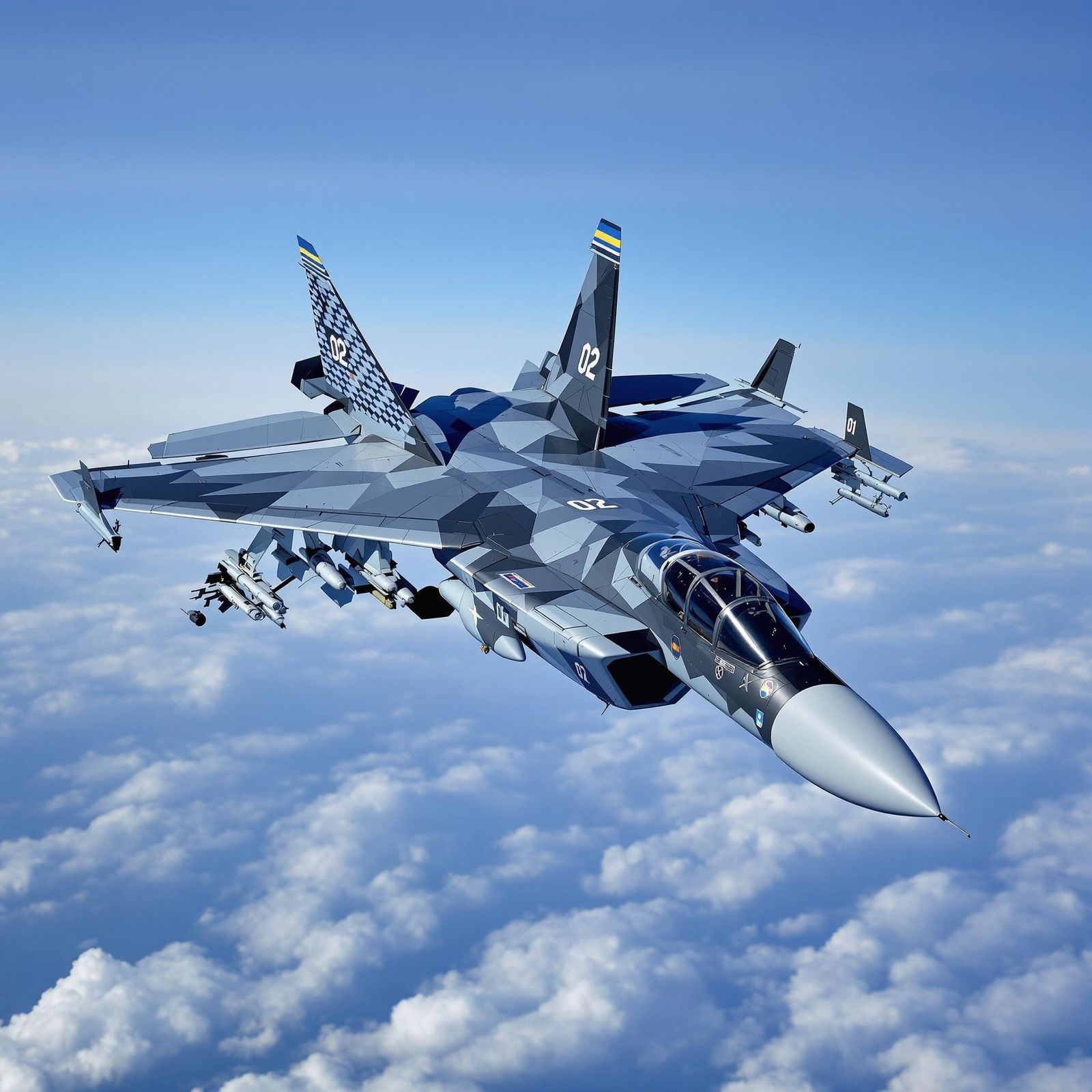 Ukrainian MiG-29 Fulcrum Fighter Jet in Flight