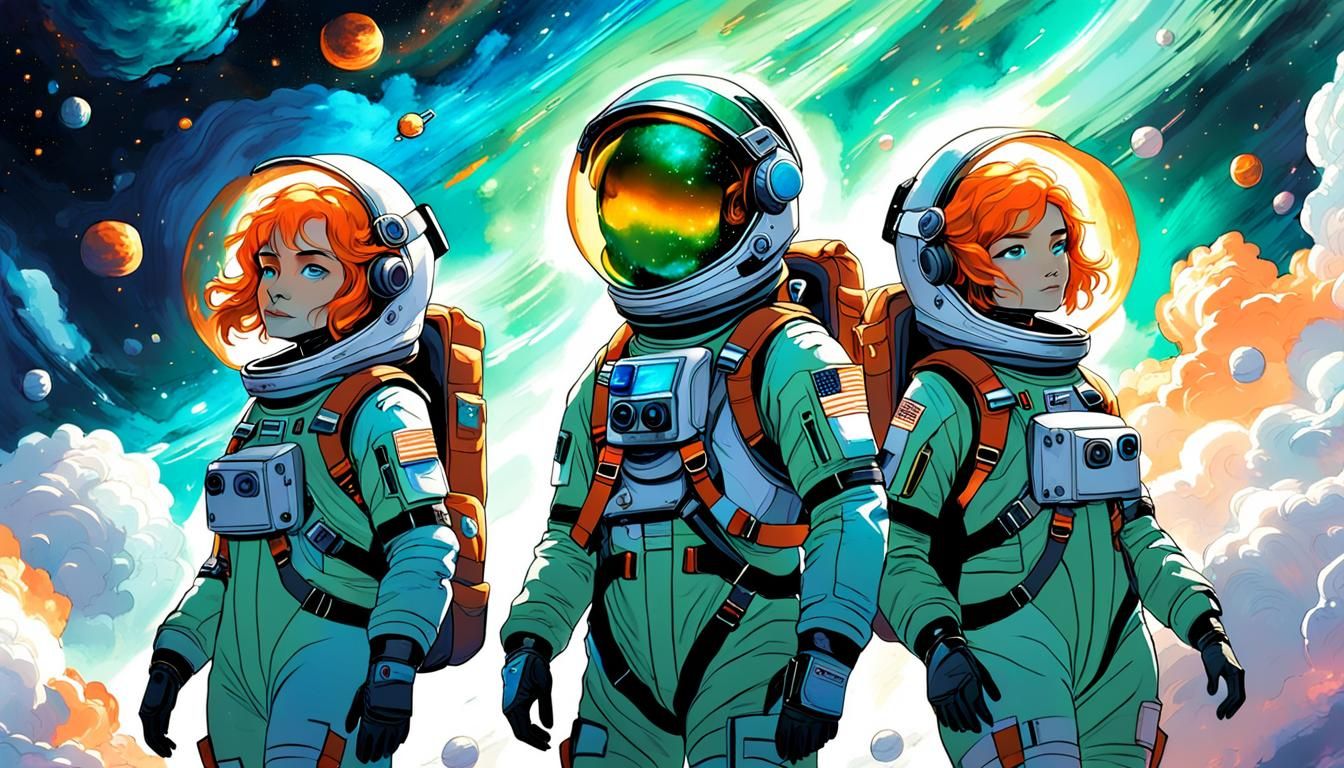 Astronauts in Space: Sci-Fi Concept Art
