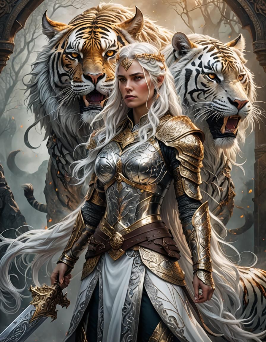 "Create a mesmerizing digital artwork featuring a stunning f...