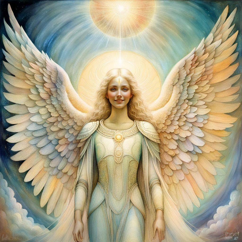 Radiant Archangel in Symbolic Style