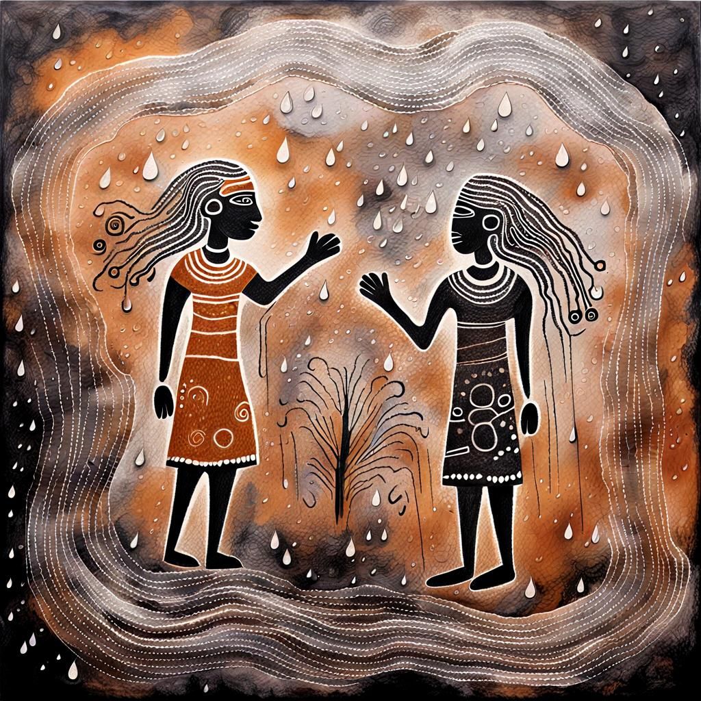 Aboriginal Rock Art: Wandjina Creation in Charcoal