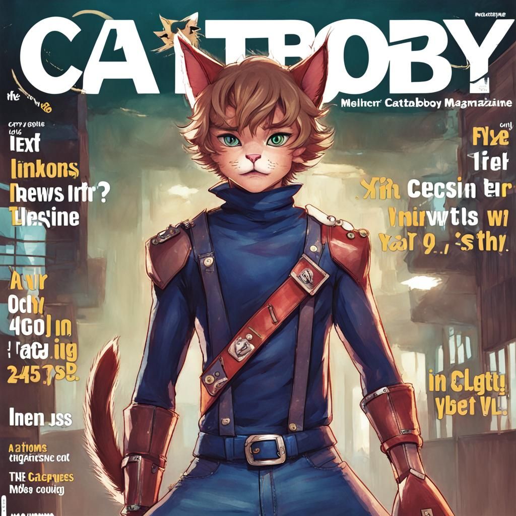 Catboy Magazine Cover: Modern Style