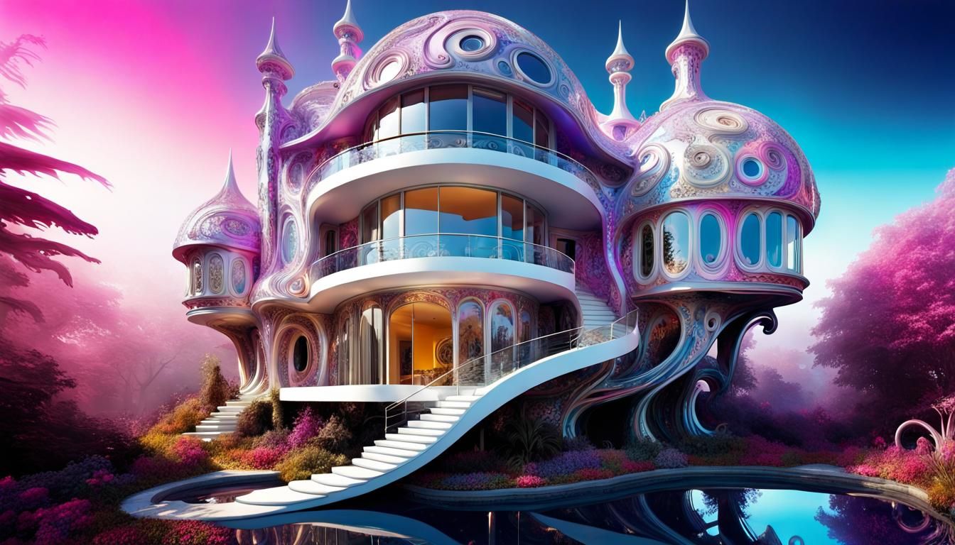 Surreal Abstract Home Architecture in Fantasy Style