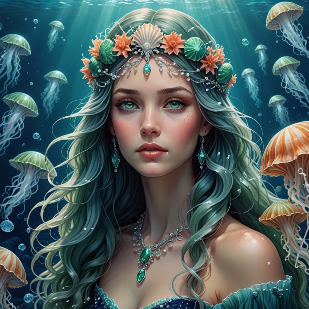 Portrait of Thaleia, a Nereid Goddess