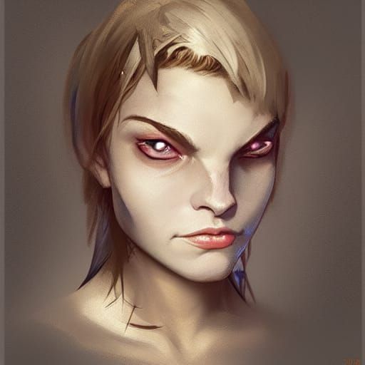 Detailed D&D Character Portrait by Rutkowski, Artgerm