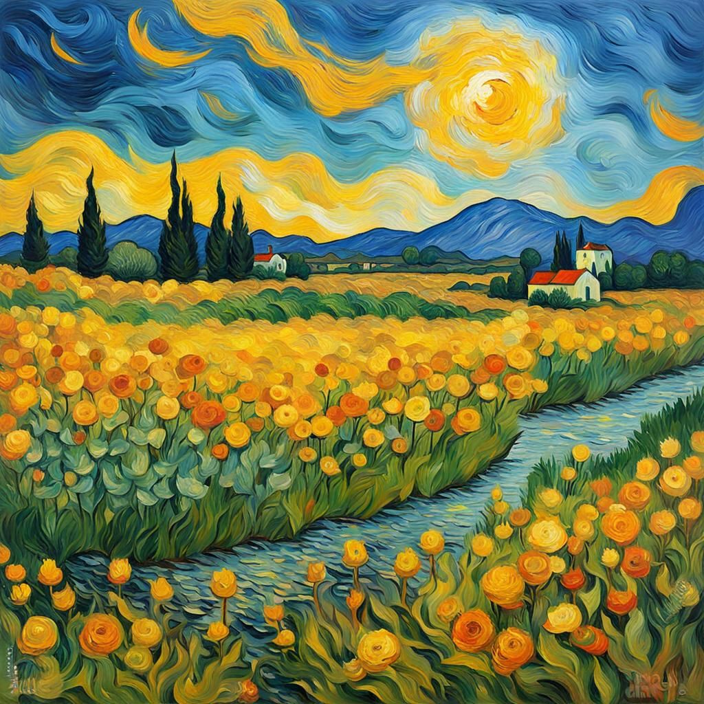 Expressionist Oil Painting in Van Gogh Style