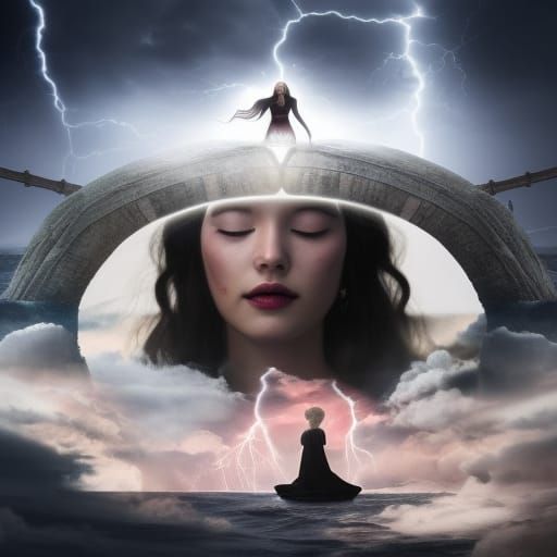 Persephone and Charon: Mythological Surrealism