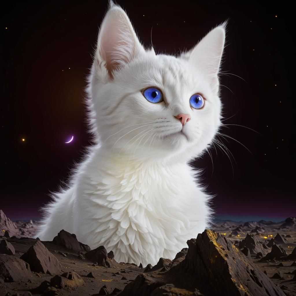 Purple Exoplanet with Gold Stars in Celestial Style