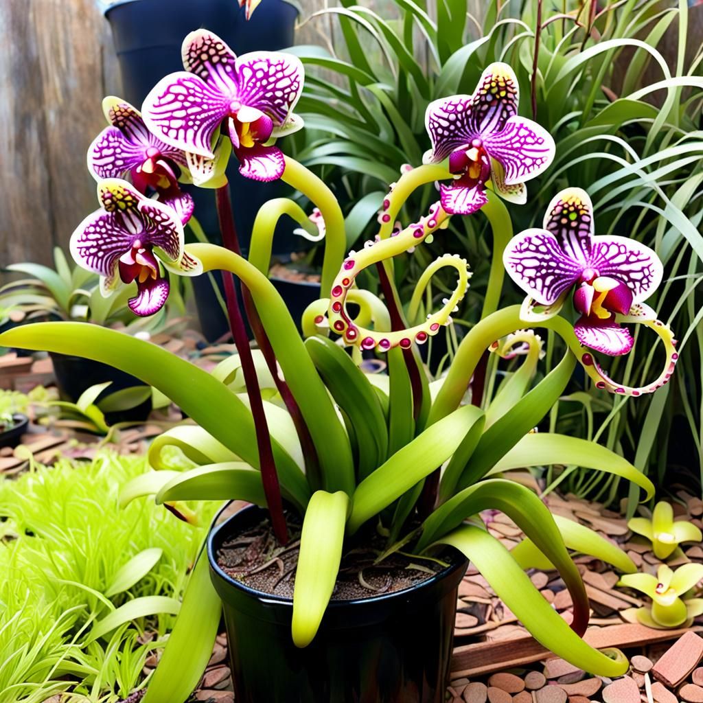 Exotic Tentacle Orchid Hybrid Flower