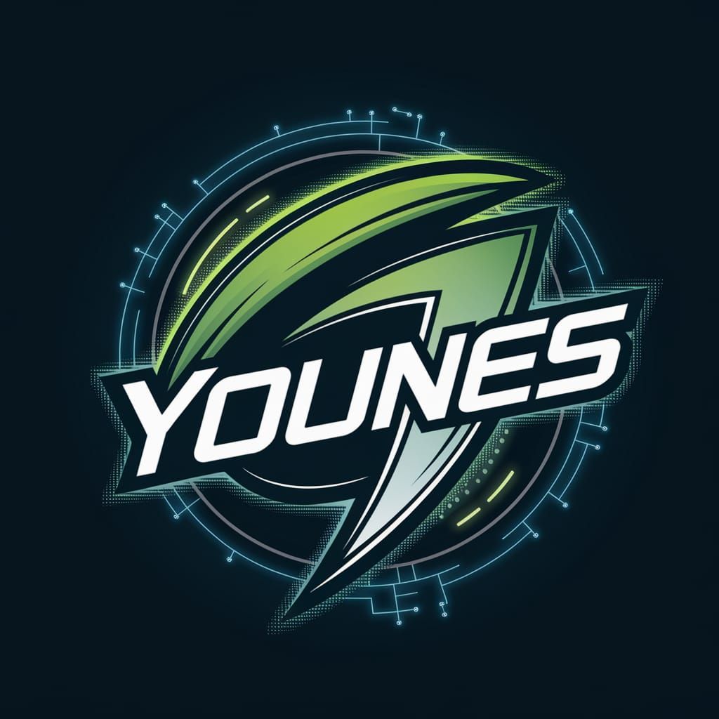 Sleek Gaming Logo in Vibrant Digital Art Style