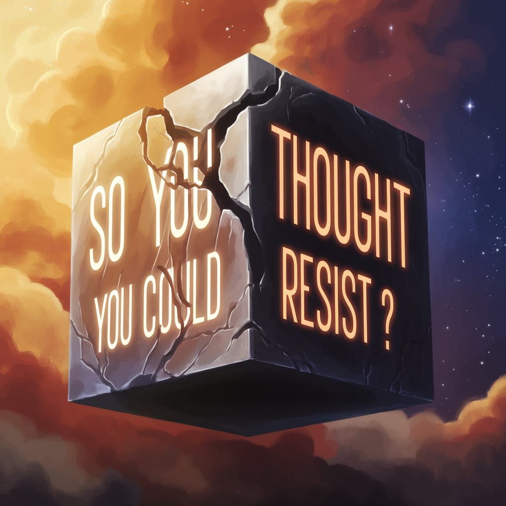 Vibrant Borg Cube Dominates Nebulae in Digitally Painted Sce...