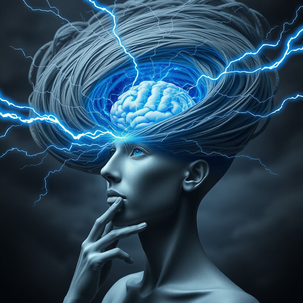Cyclonic Storm Brain: Electric Bolts and Contemplation