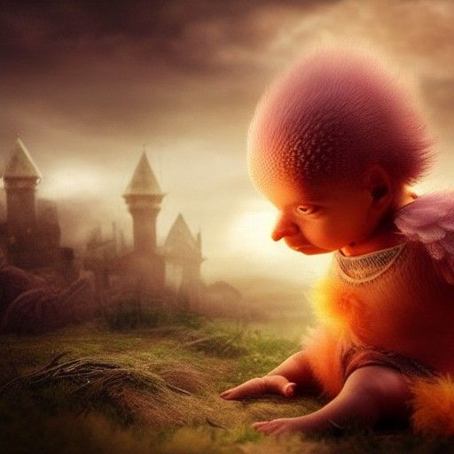 Baby Chicken Archwizard in Epic Digital Painting