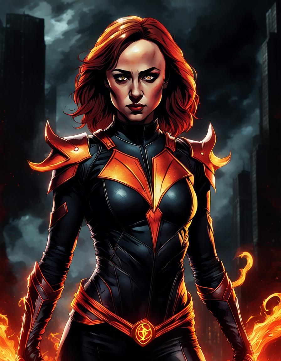 Satana Hellstrom in Marvel Comics Style