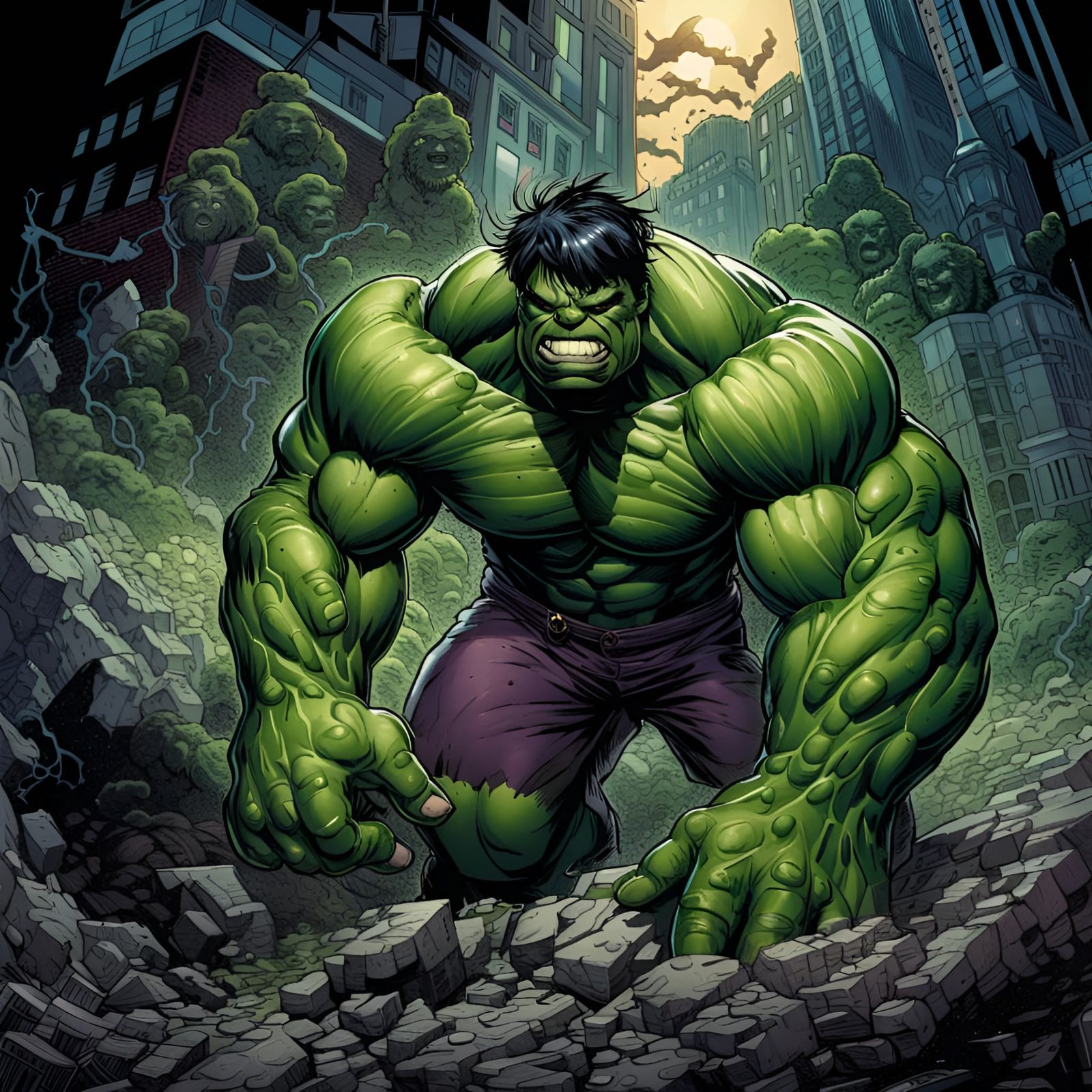 Hulk Comic Book Art by Brooks and Mumford