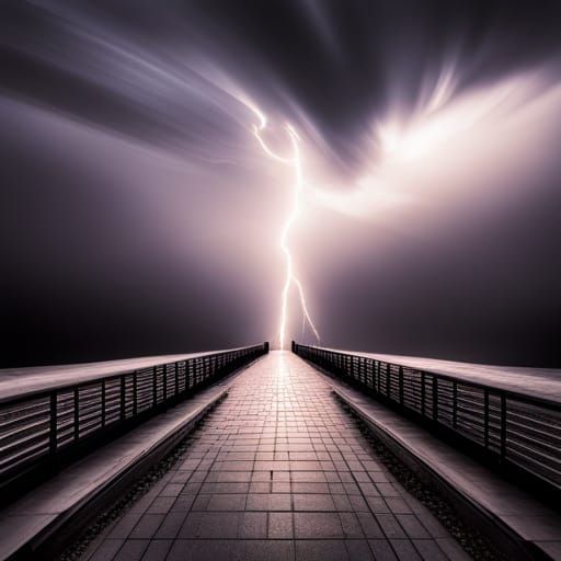 Hyperrealistic Lightning Strike in High Resolution
