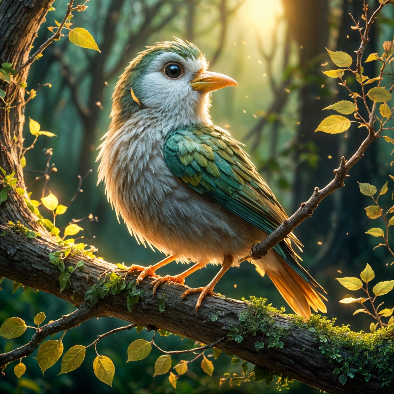 Whimsical Bird Song in Morning Light