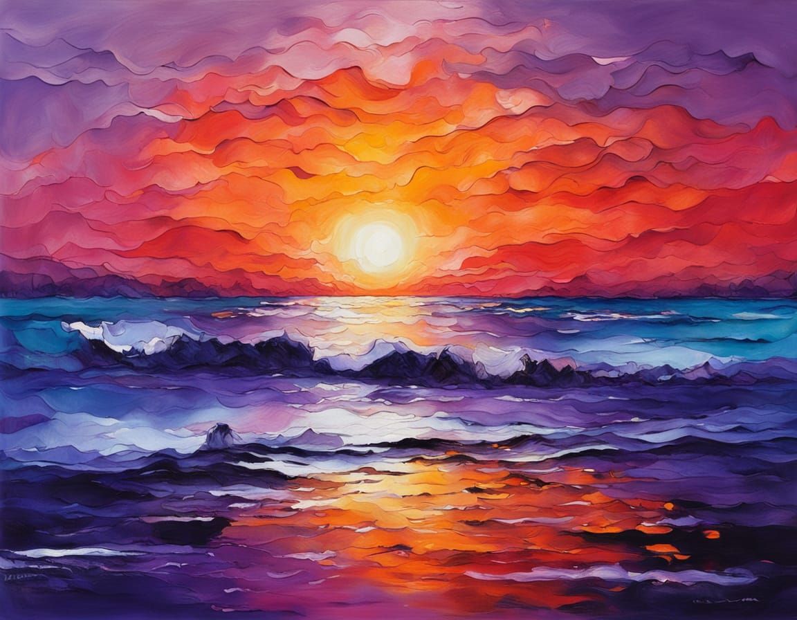 Violet Picasso Ocean Portrait