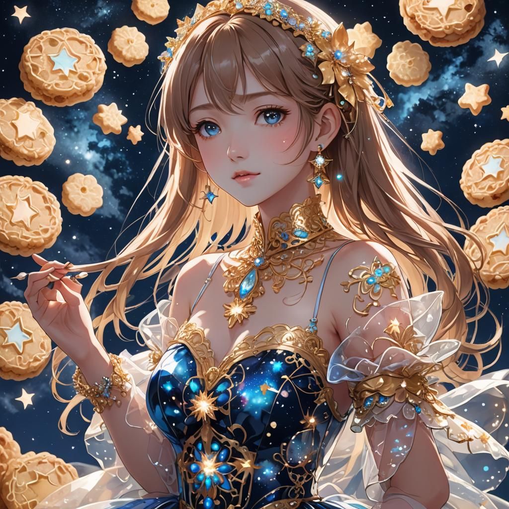 Cookie Dress Portrait in Anime Style