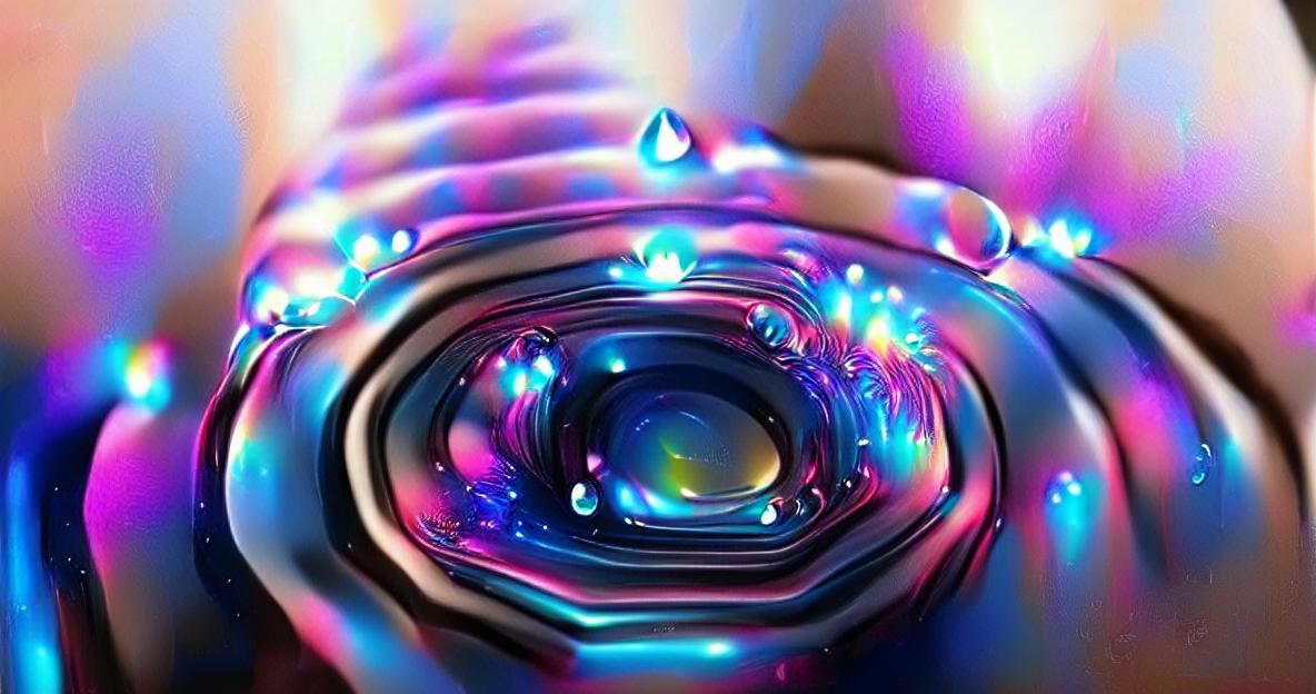 Galaxy of Stars with Earth as Water Droplet
