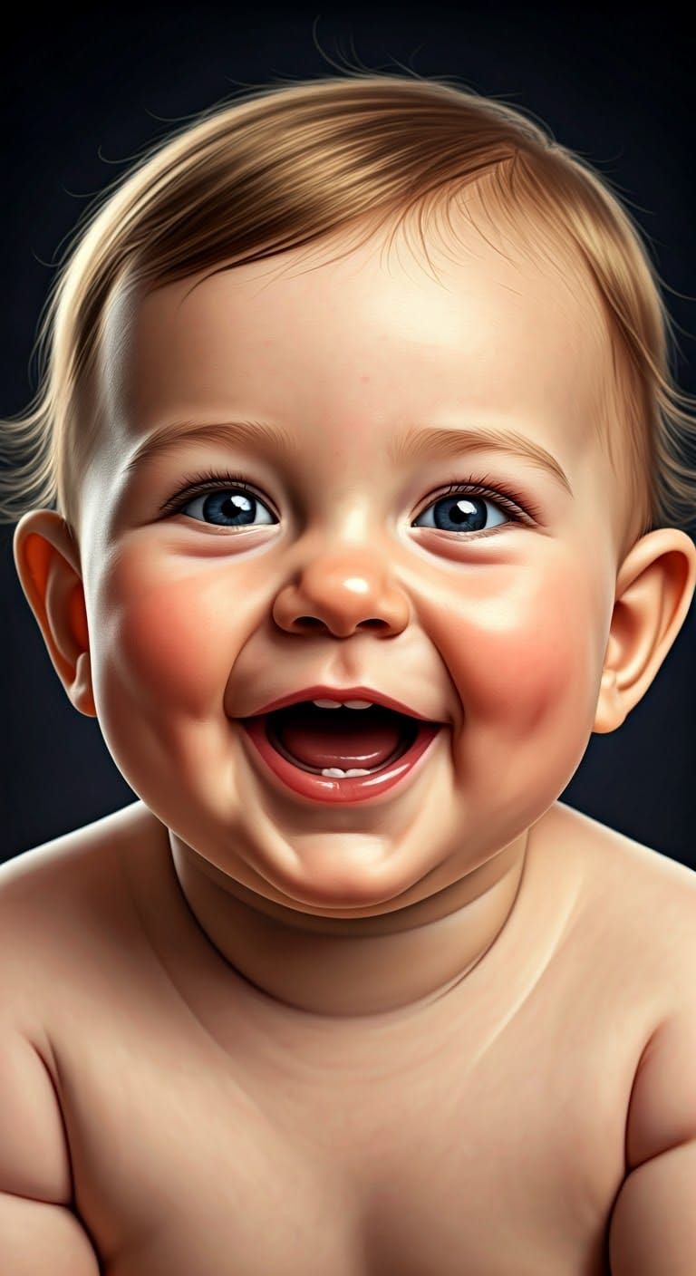 Joyful Infant with Radiant Smile