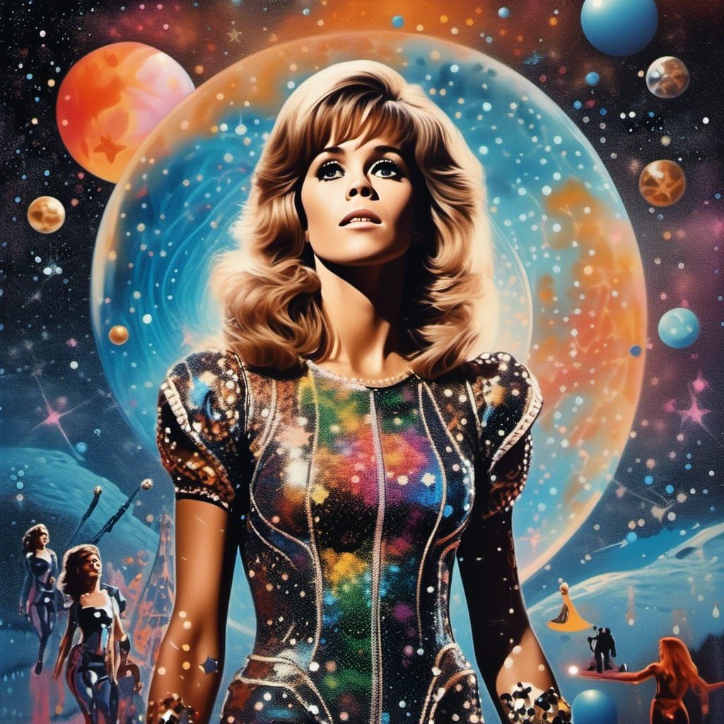 Young Jane Fonda as Barbarella