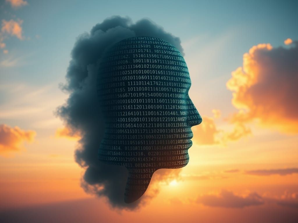 Ethereal Binary Code Dreamscape