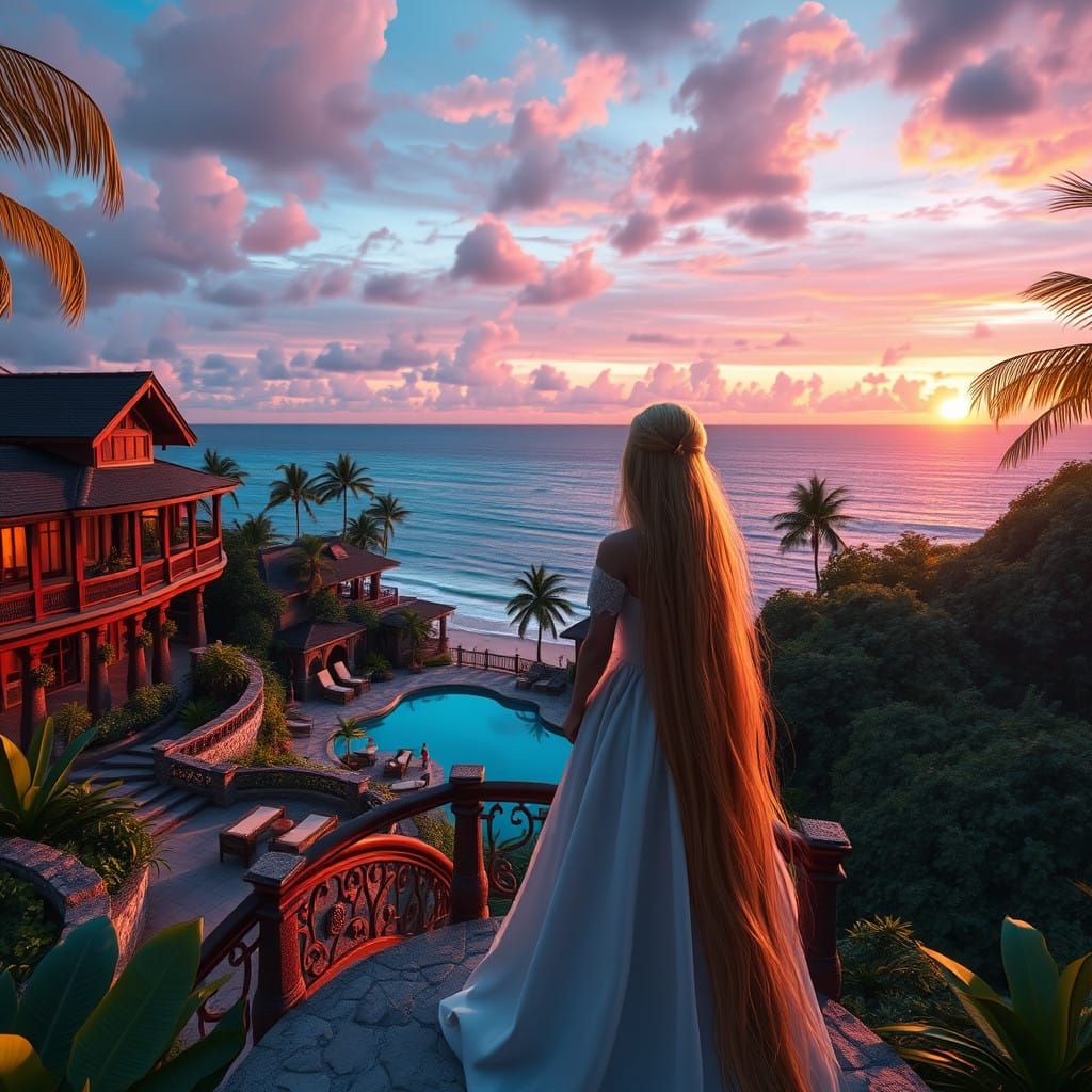 Princess of Sunset in a Hawaiian Paradise