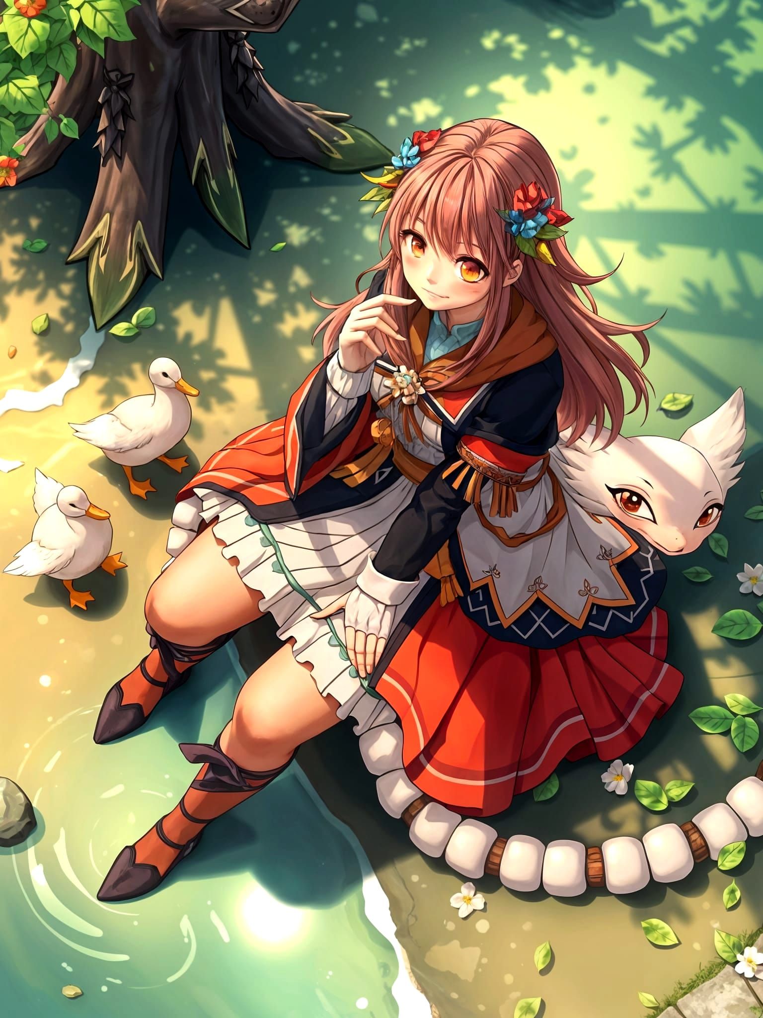 Druid Amelia and Vaatri the Shy Dragonling