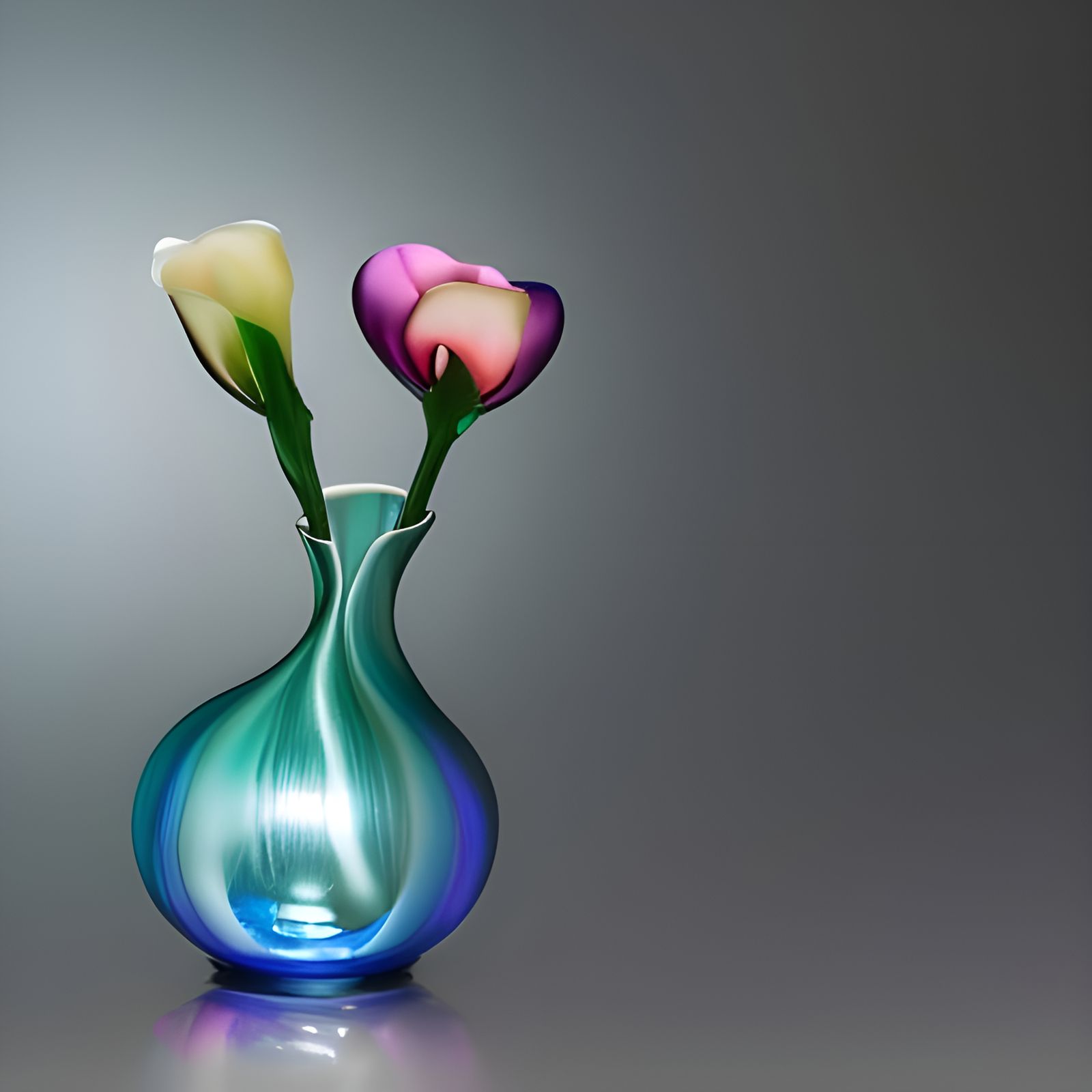 Iridescent Glass Vase in Professional Photography